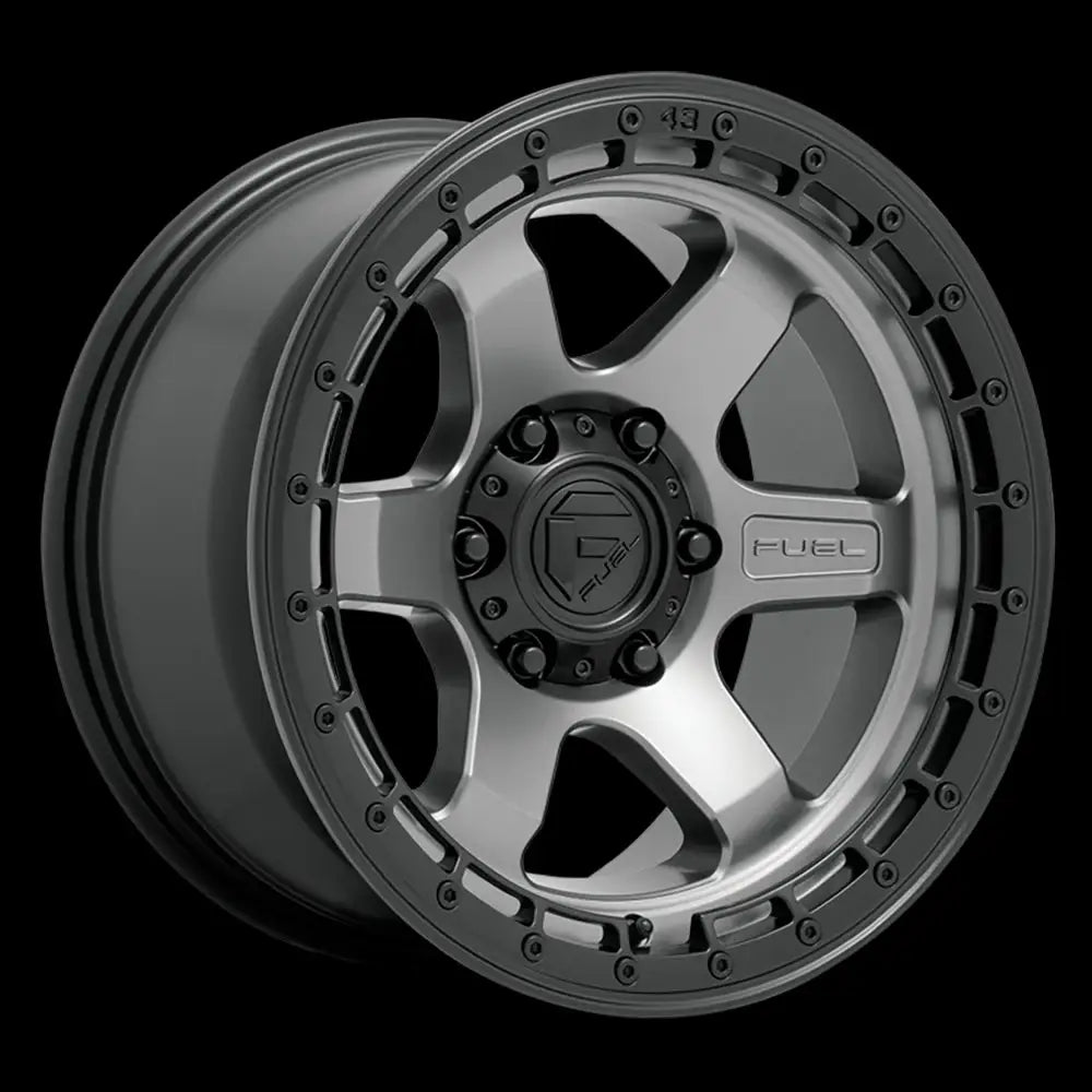 Felg D752 Block Matte Gunmetal/black Ring Fuel 17x9 Et1 6x114.3