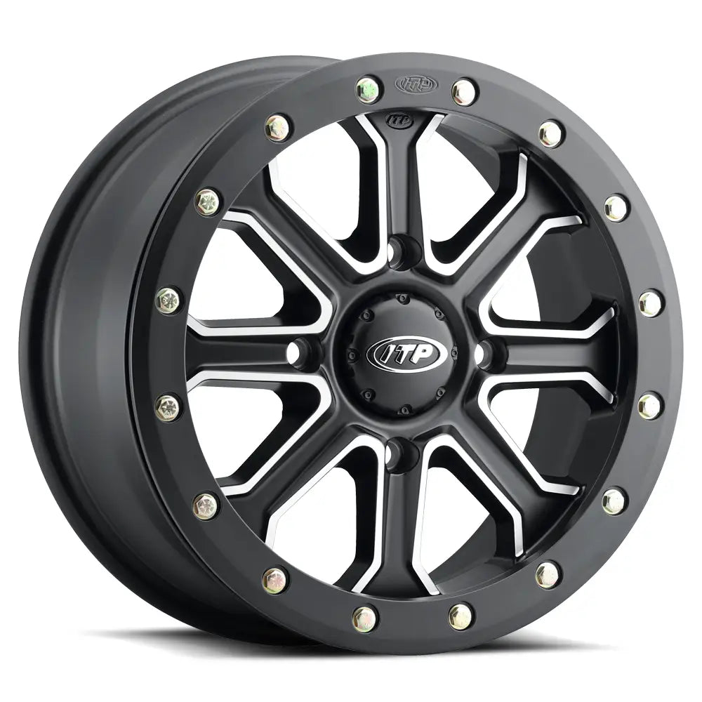 Felg Itp Inertia Beadlock 14x7 (5 + 2) 4x136 ( + 40mm) Matt Svart/maskinert