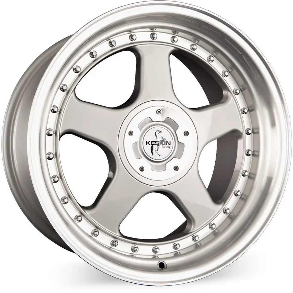 Felg Keskin Kt1 Classic Silver Lip Polish 8,5x18 5x100 + 5x112 Et30