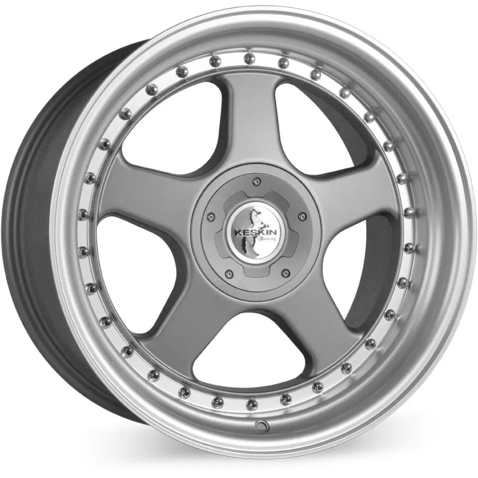 Felg Keskin Kt1 Classic Titan Grey Lip Polish 10x18 5x112 + 5x120 Et35