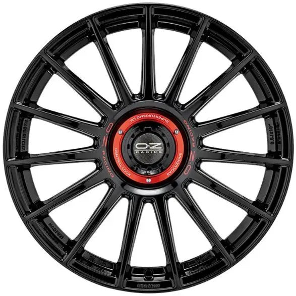 Felg Oz Superturismo Evoluzione Gloss Black - Red Lettering 8x18 5x112 Et35