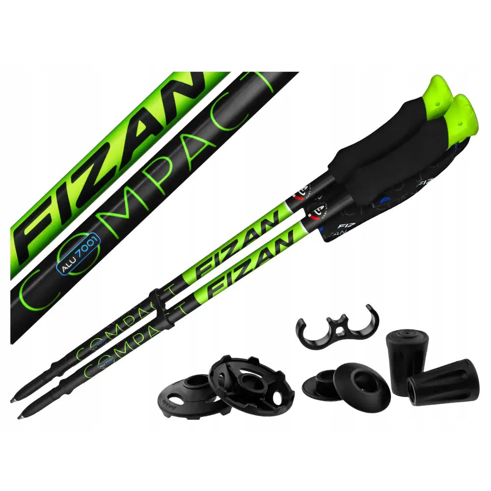 Fizan Compact Green Grønne Trekkingstaver 58 til 132 Cm Letteste