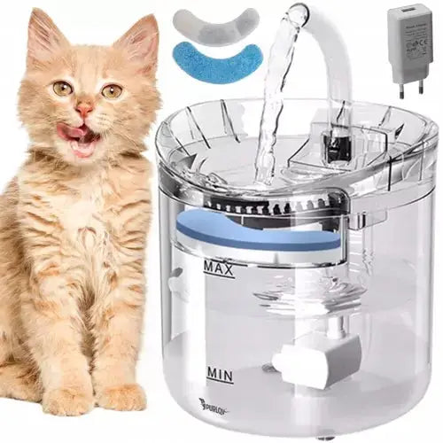 Fontene Drikkeskål Vannskål for Hund Katt Kanin Automatisk Vannfontene med Vannfilter
