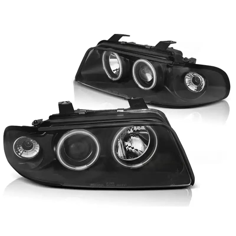 Frontlykter Audi A4 11.94-12.98 Angel Eyes Ccfl Black