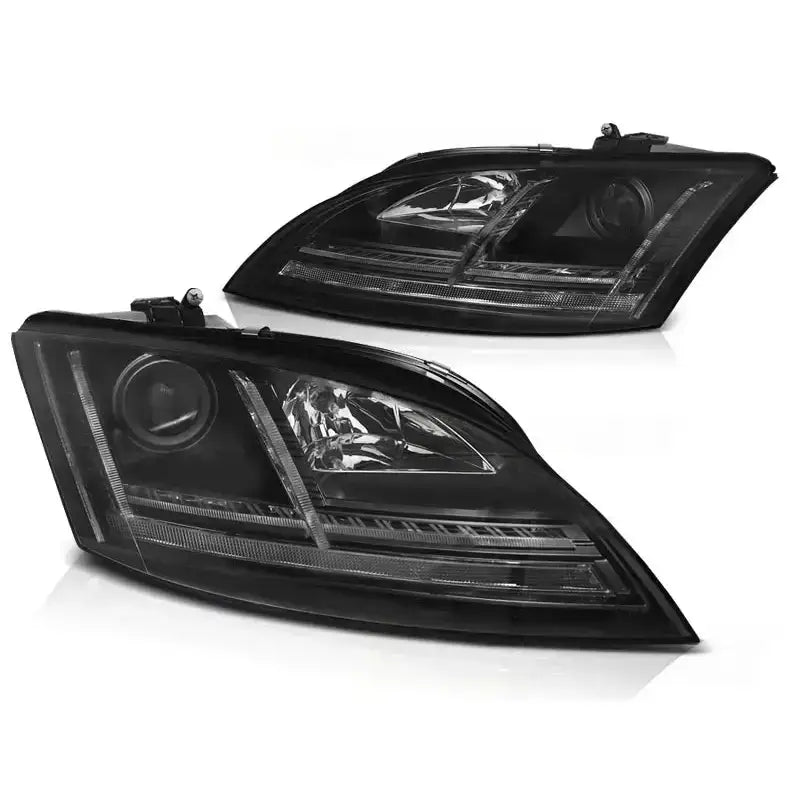 Frontlykter Audi Tt 06-10 8j Black Led Seq Hid Drl