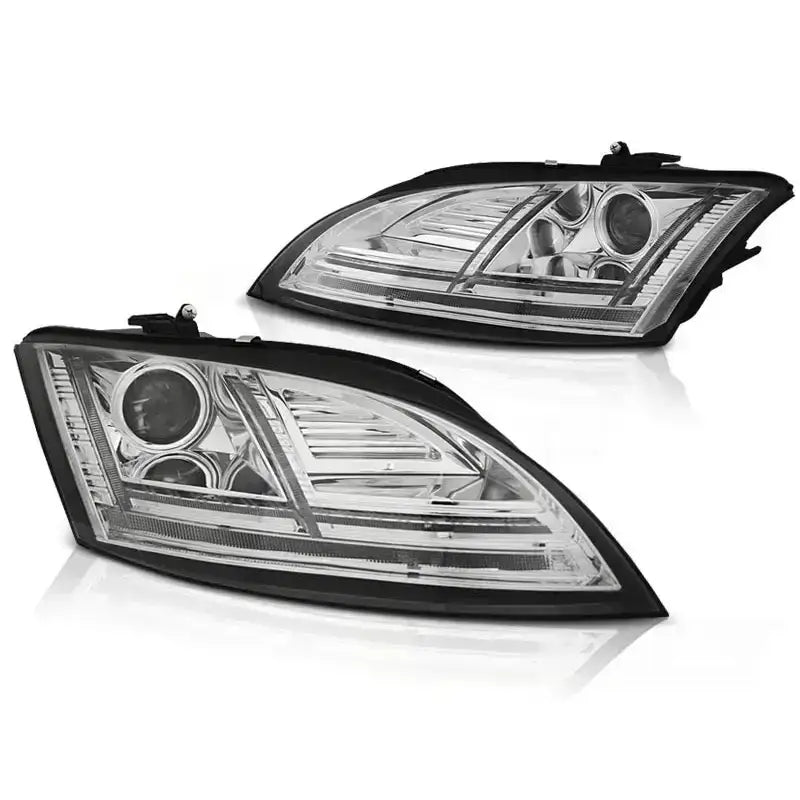 Frontlykter Audi Tt 10-14 8j Chrome Led Seq Hid Afs Drl