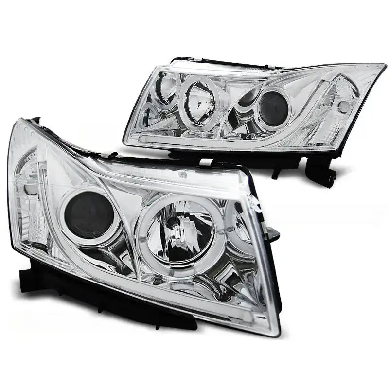 Frontlykter Chevrolet Cruze 09-12 Angel Eyes Tube Light Chrome