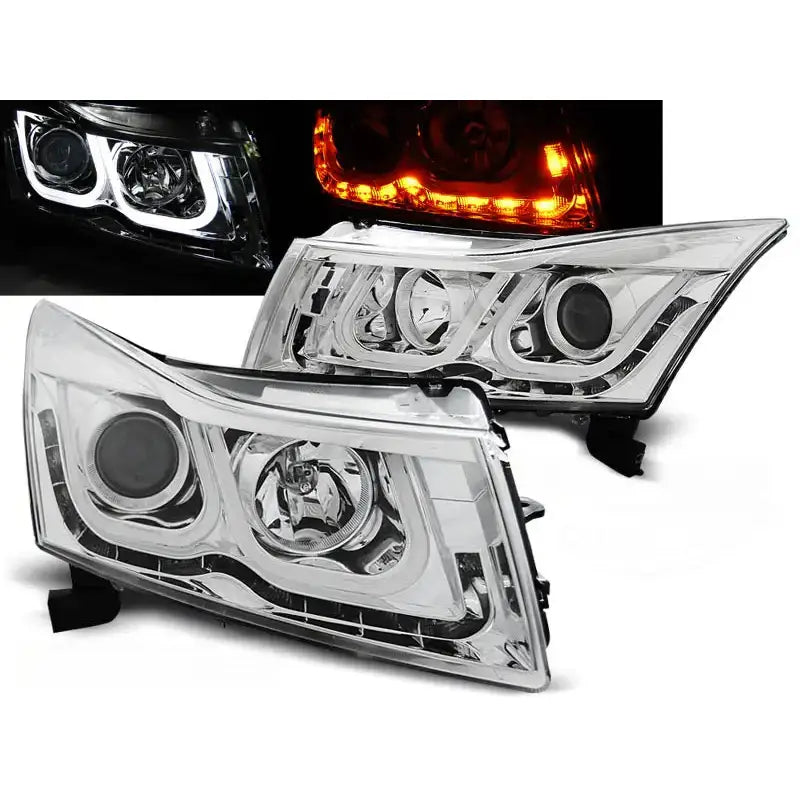 Frontlykter Chevrolet Cruze 09-12 Tube Light Chrome