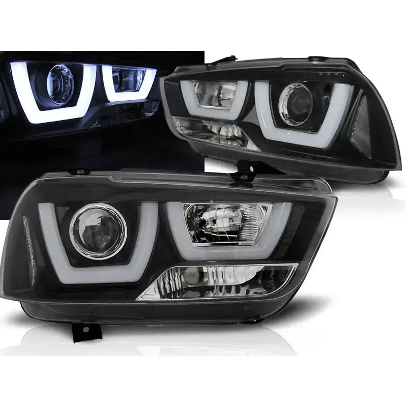 Frontlykter Dodge Charger Lx Ii 11-15 Tube Light Black