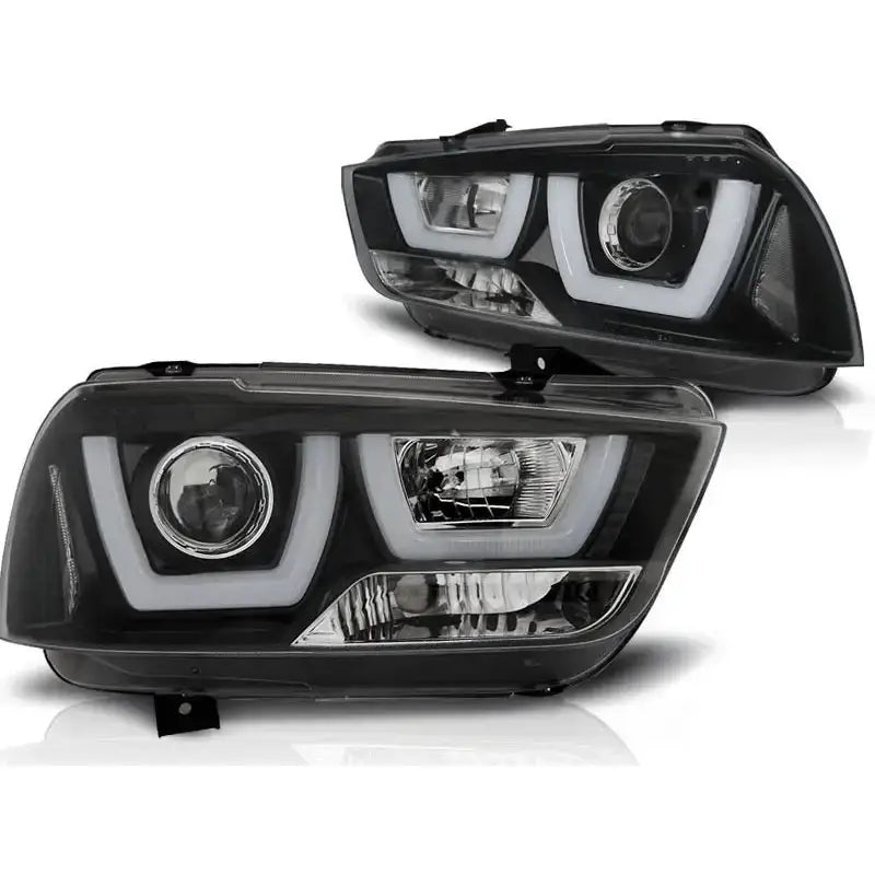 Frontlykter Dodge Charger Lx Ii 11-15 Tube Light Black