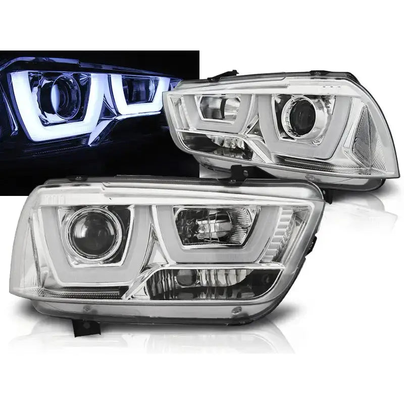 Frontlykter Dodge Charger Lx Ii 11-15 Tube Light Chrome