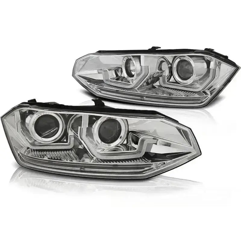 Frontlykter Seq Led Chrome - Volkswagen Polo vi 2g 17-