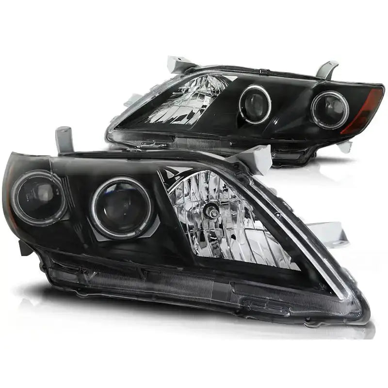 Frontlykter Toyota Camry 6 Xv40 06-09 Angel Eyes Black