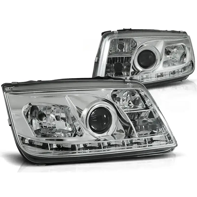 Frontlykter Vw Bora 09.98-05.05 Daylight Chrome Led