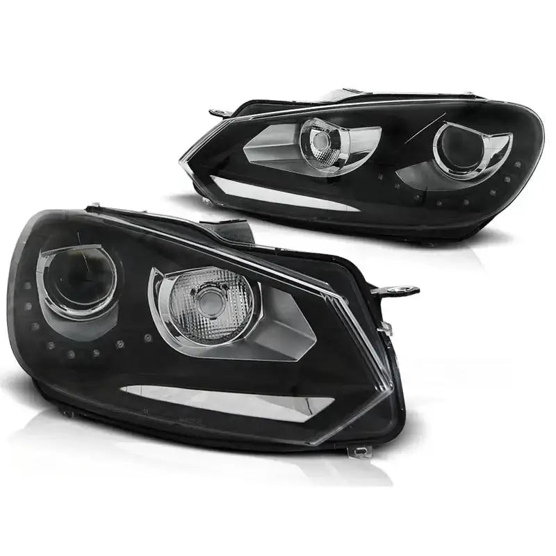 Frontlykter Vw Golf 6 10.08-12 Daylight Black Tru Drl