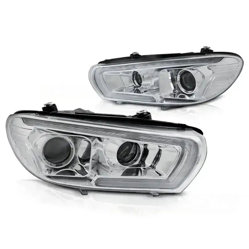Frontlykter Xenon Tube Seq Led Chrome - Volkswagen Scirocco 08-14