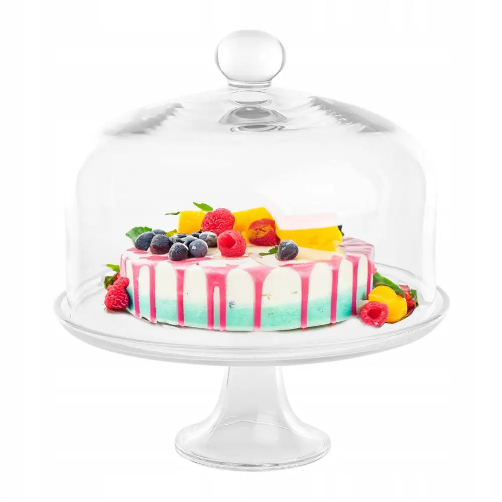 Glassfat for Kake eller Dessert med Kuppeldeksel fra Edwanex 30 Cm Sett