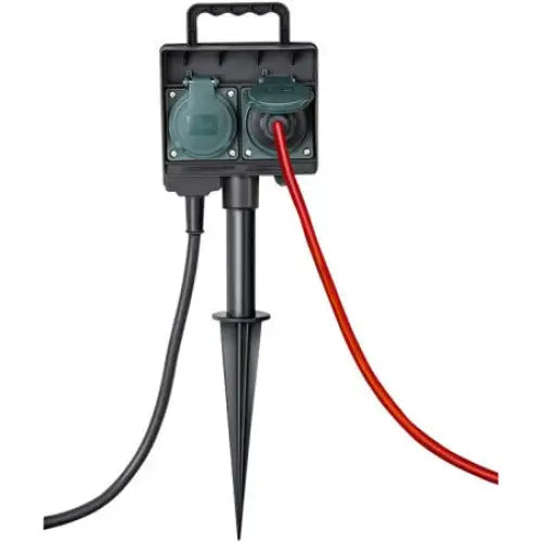Grenkontakt med Jordspyd Ip44 4-veis 1,5m H07rn-f 3g1,5mm²