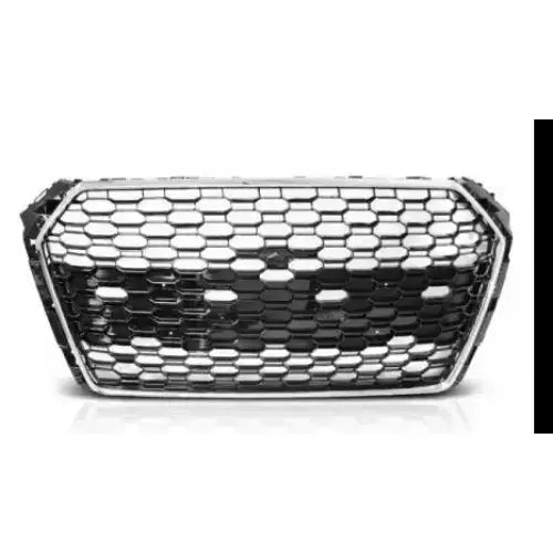 Grill Audi A4 B9 15-19 Rs4-style Chrome Black med Pdc