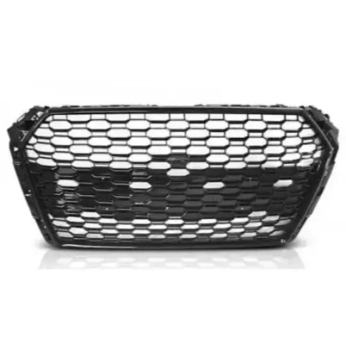 Grill Audi A4 B9 15-19 Rs4-style Glossy Black med Pdc