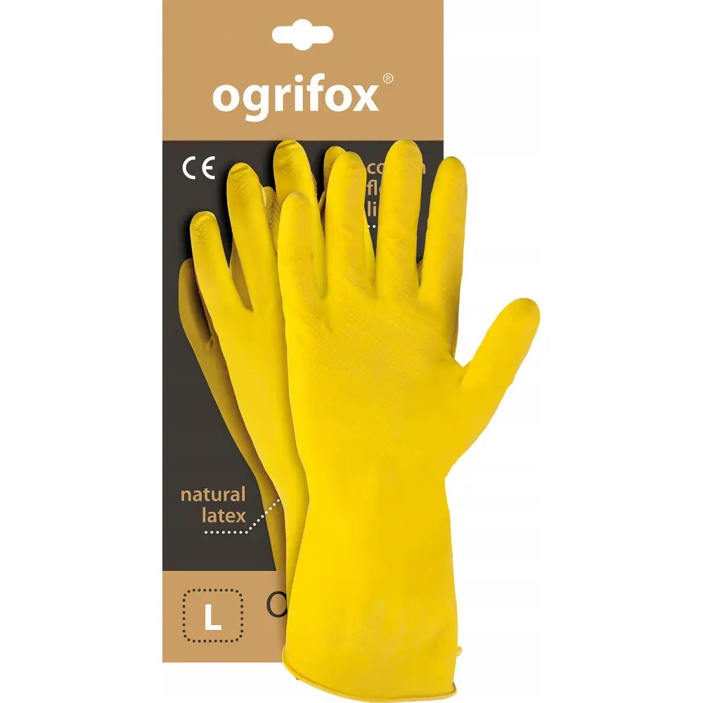 Gummihansker Beskyttelsesflokkerte Floki Str 9–l (100 Par)