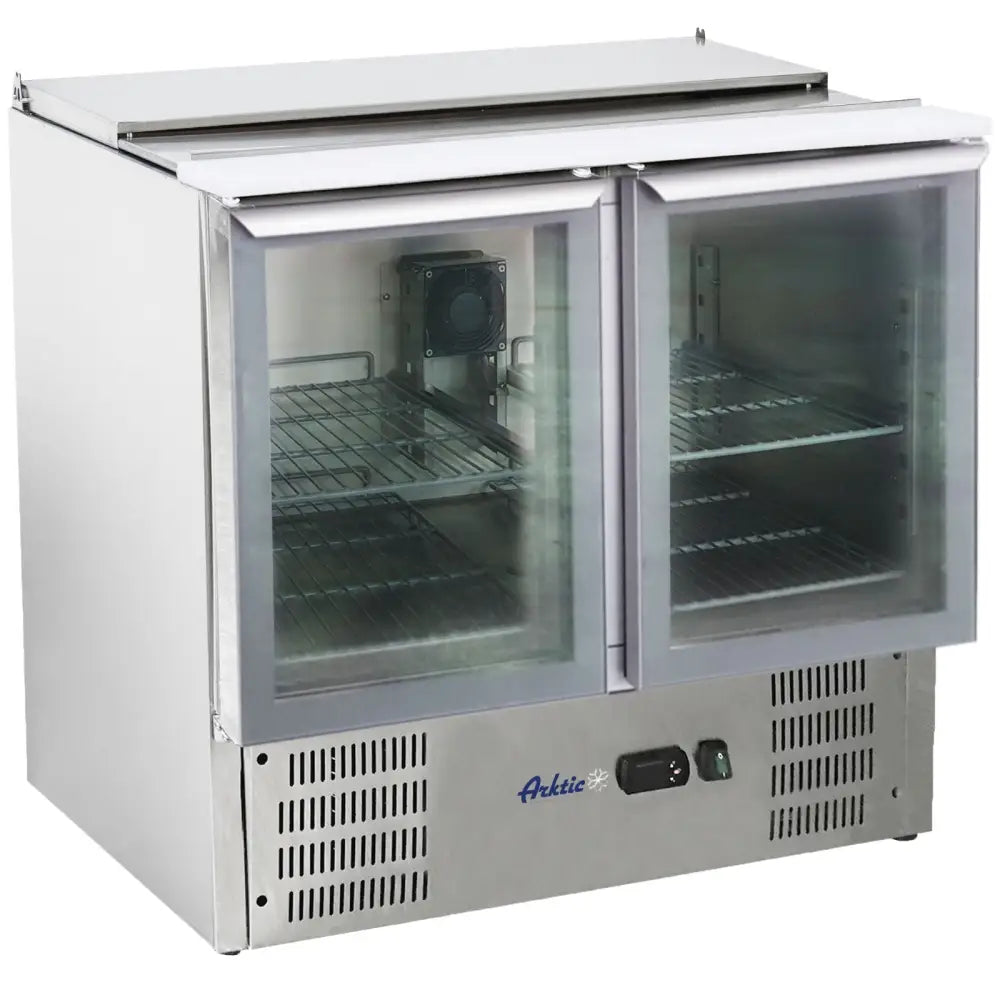 Hendi 236246 Kjølebord for Salat 2 Dører Glassfront 247 l