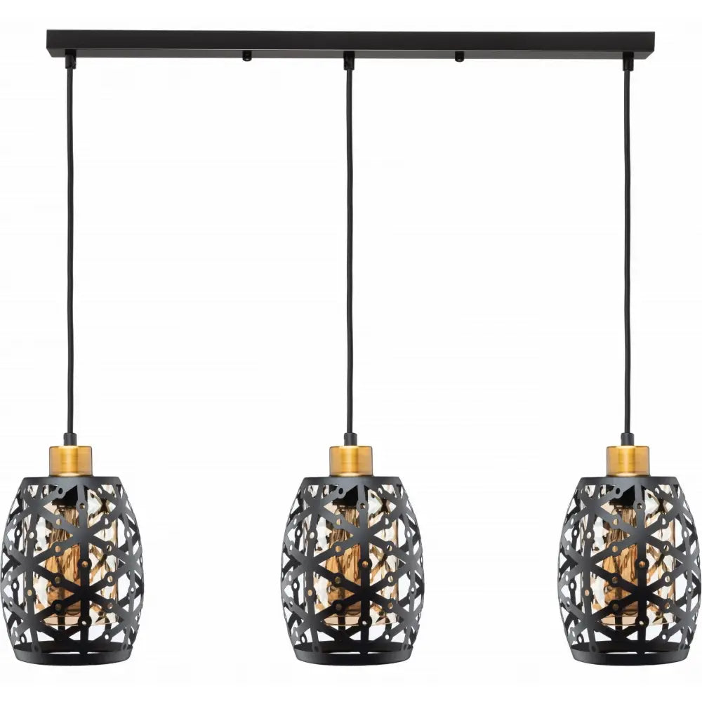 Hengelampe på Skinnestavle i Glassdesign Svart Wsp09a4