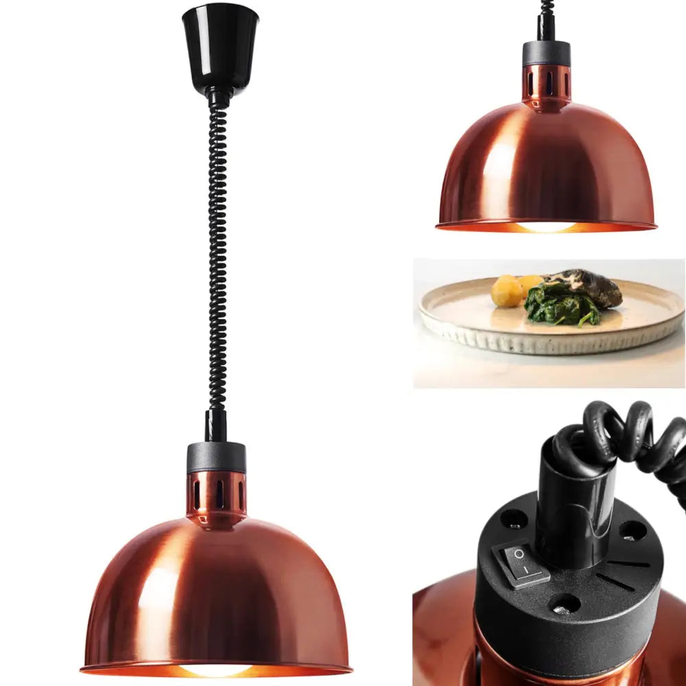 Hengende Kobbervarmelampe for Matvarme i Infrarød ø 29 Cm 250 w