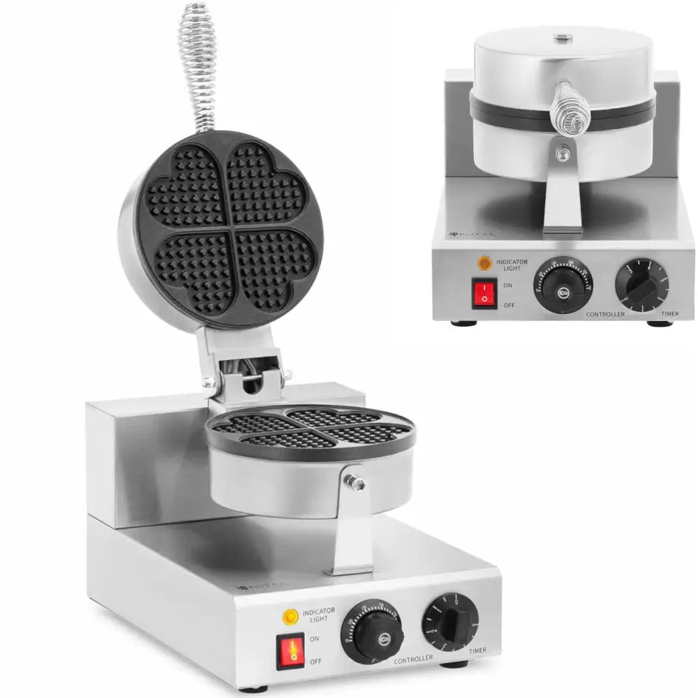 Hjerteformet Vaffeljern 180mm 1000w - Produsentkode: 1015530