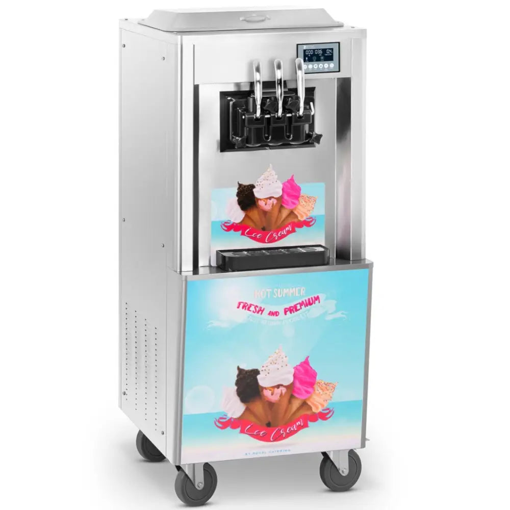 Iskremmaskin med Digitalt Panel 2 Smaker + Mix 230 v 2600 w 33 L/t.