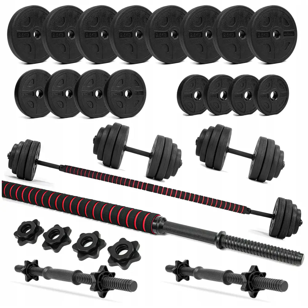 Justerbar Stang 2-i-1 med Manualer Sett 30kg for Nybegynnere til Trening
