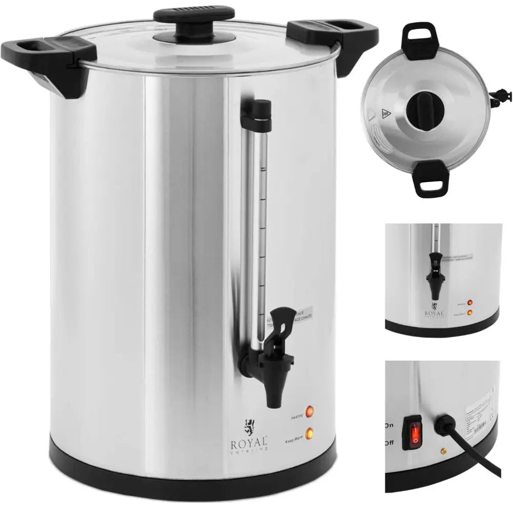 Kaffetrakter og Tekoker med Tappekran 20 l 1650 w Sølv