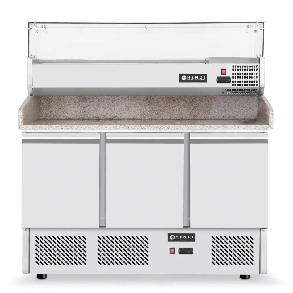 Kjølebord for Pizza med Kjølemonteringssett og Granittplate 140cm - Hendi 232033