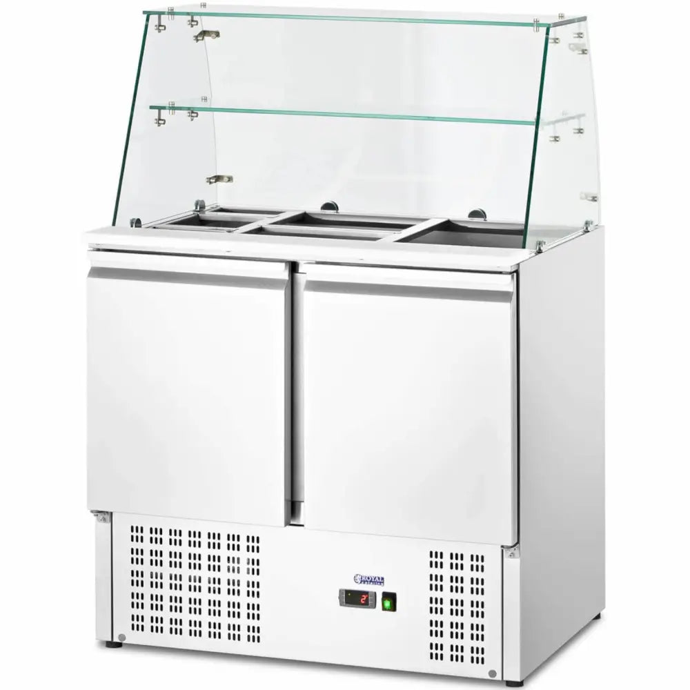 Kjølebord for Salat - 2-dørs M/glassdører & 7x Gn 240l