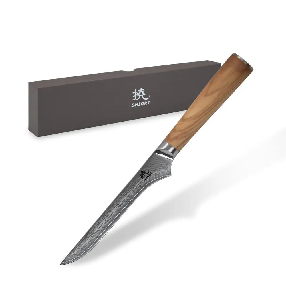 Kniv for Filetering og Trimming Shiori 撓 Orību Niku - Flerlags Damask Stål