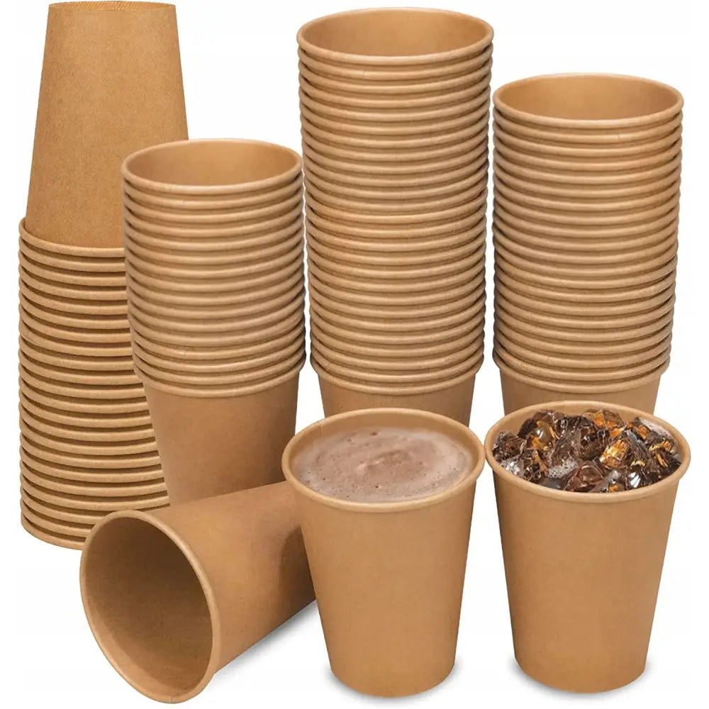Kraft Papirkopper for Kaffe og Drikker 250ml 1000stk