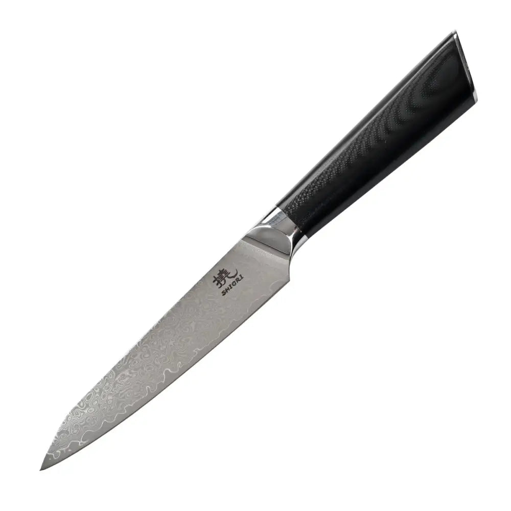 Kutt Kniv for Små og Mellomstore Produkter Shiori 撓 Hiashi Murō Damascus Stål