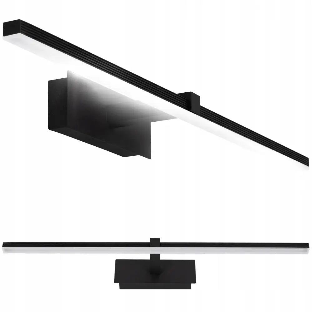 Led-vegglampe til Bad 60 Cm Lampe over Speil Skap til Baderom 12w Svart
