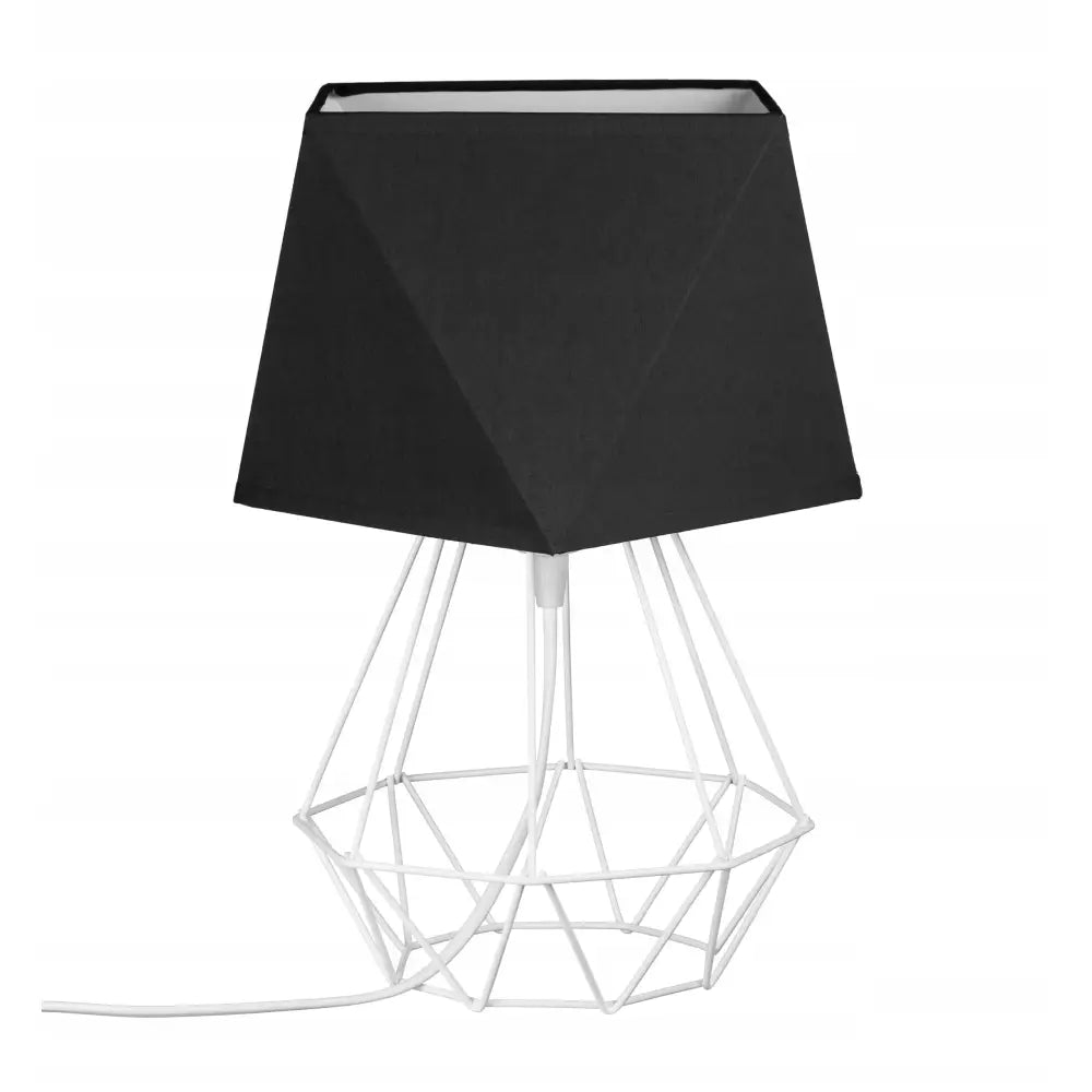 Loft b Nattlampe med Diamantkurv Skjerm i Svart Tråd