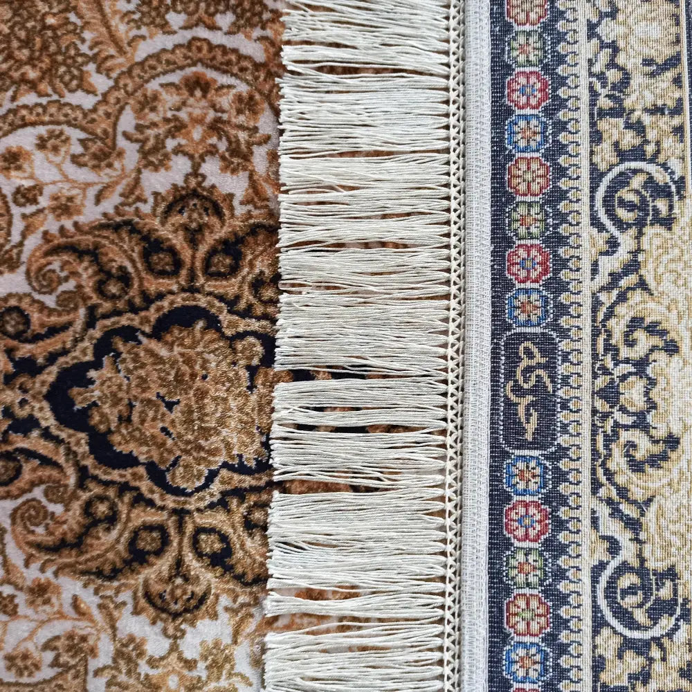 Luksuriøs Qum Silk Tepelig Navy 200x300 Cm Marineblå