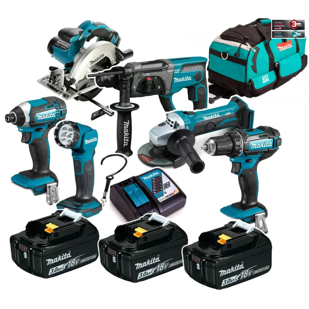 Makita Dlx6068pf Batteridrevet Kombinasjonssett 18v