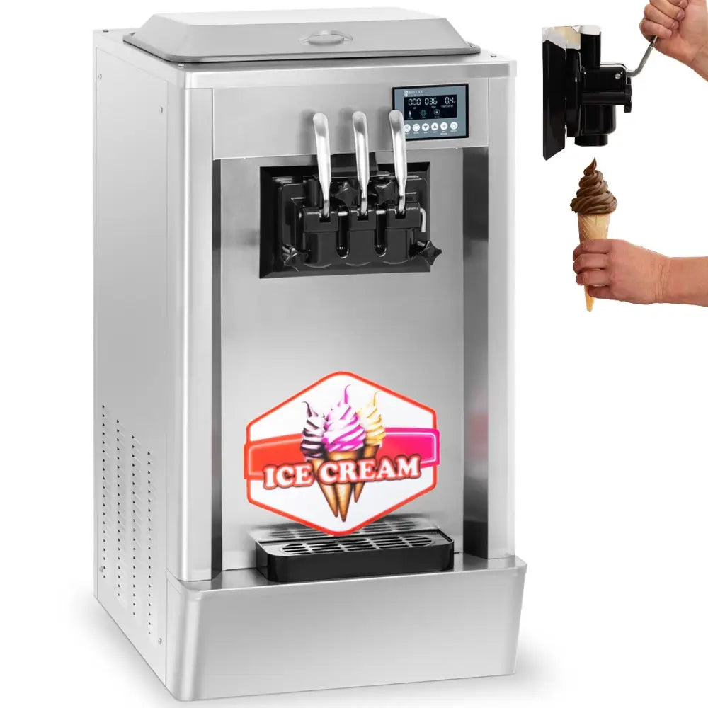 Maskin for Italiensk Iskrem med Digitalt Panel 2 Smaker + Blanding 230 v 1850 w 20 L/t