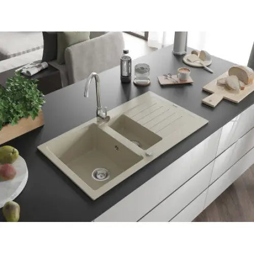 Matias Kjøkkenvask 1 1/2 Kum 900x505 Mm Beige - 6502901505-69