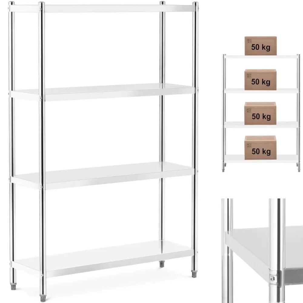 Metall Lagerhylla for Restaurering opp til 200 Kg 120 x 40 x 180 Cm