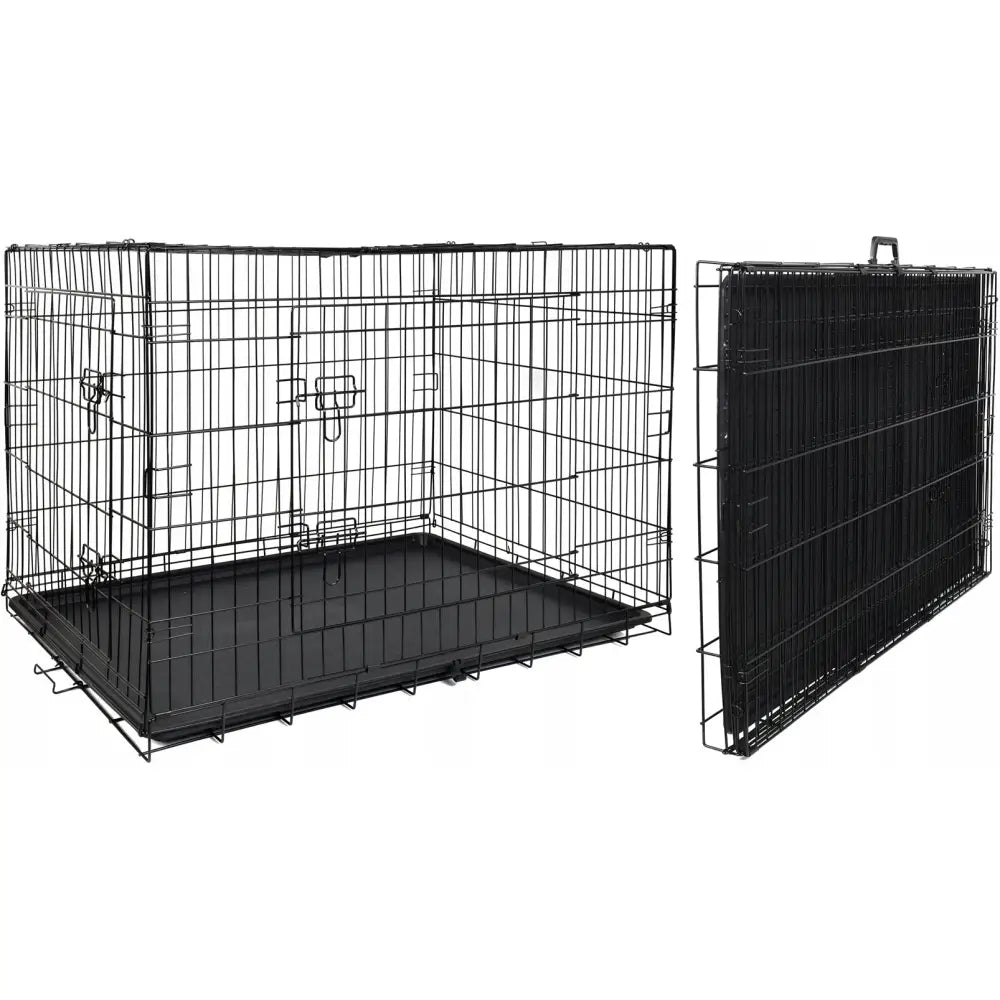 Metallbur Luftegård Transportbur for Hund Katt Kjæledyr Xxl 107x70x77,5 Cm