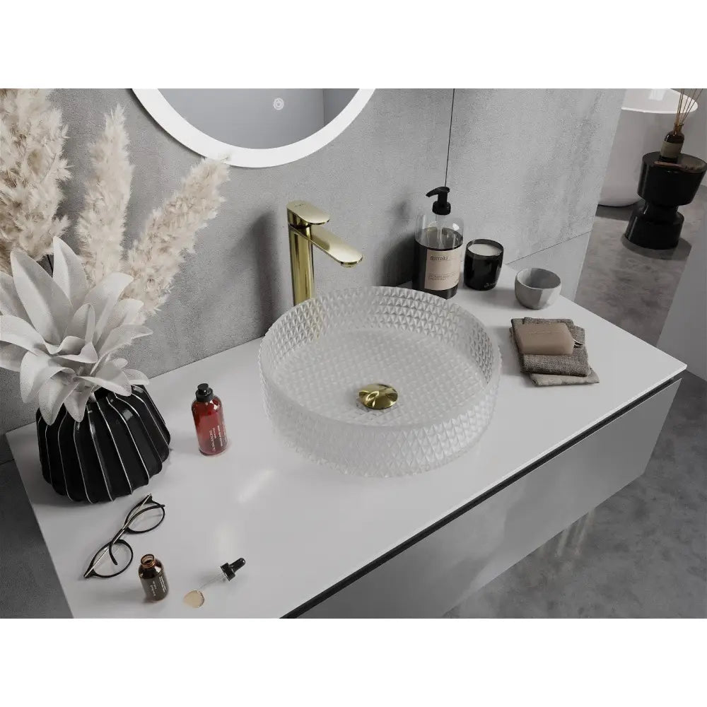 Mexen Aura Glasservant for Benkeplate 39x39 Cm Matt Glass