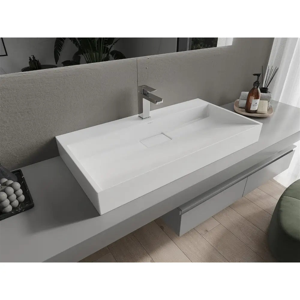 Mexen Ava Benkeplatevask i Kompositt 1/o 90x46 Cm Hvit