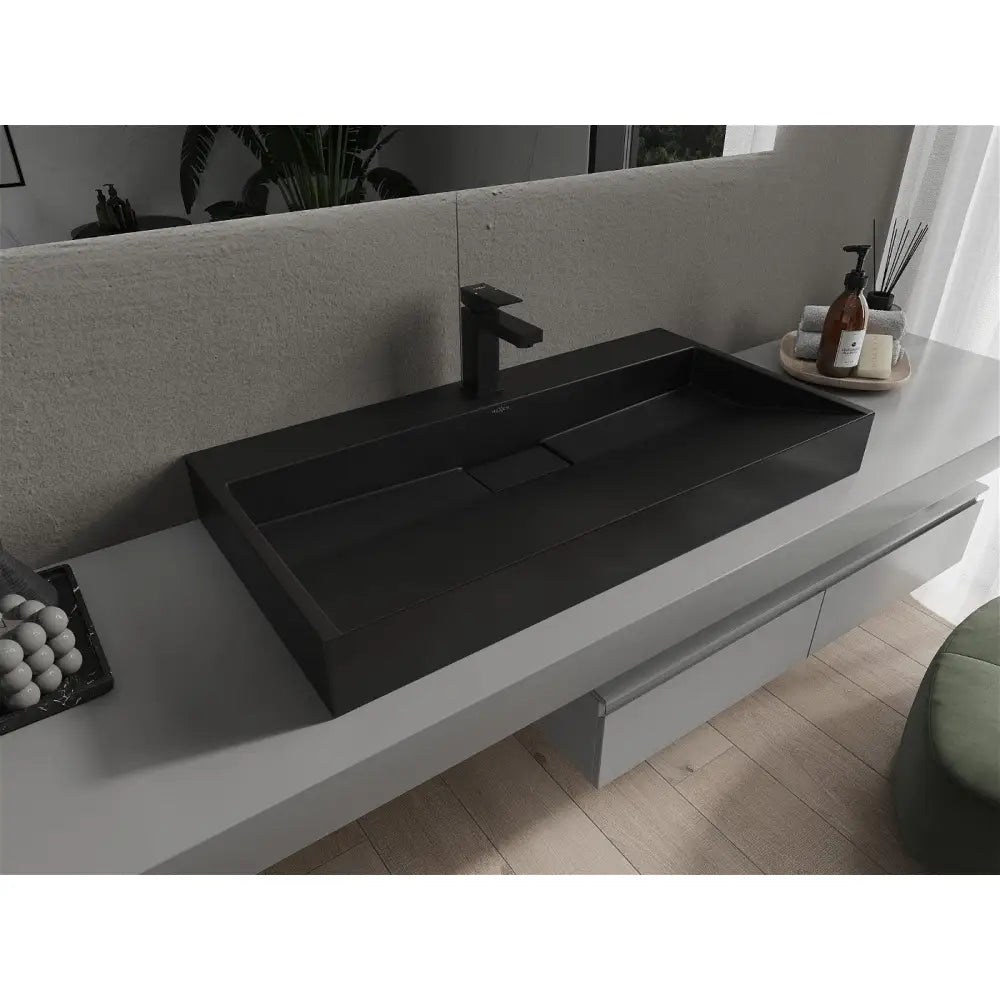 Mexen Ava Servant for Montering på Benkeplate av Kompositt 1/o 90x46 Cm Svart