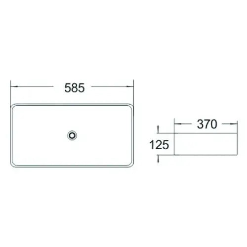 Mexen Catia Servant for Påmontering 58x37 Cm Hvit