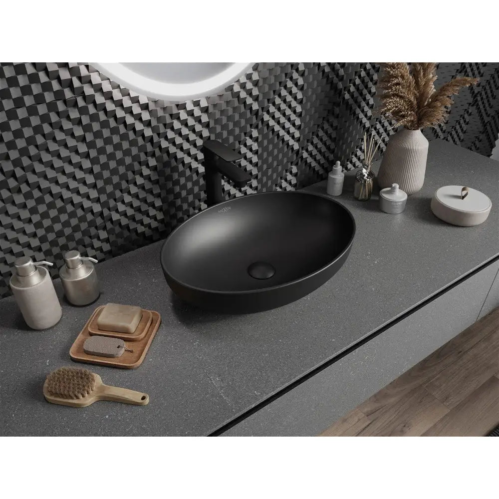 Mexen Cornelia Servant for Benkeplate 50x37 Cm Matt Svart